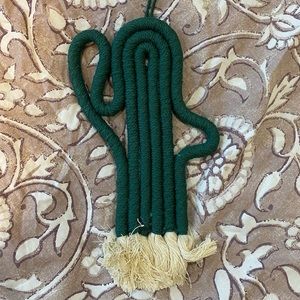 Green Saguaro Cactus Textile Wall Hanging Decor | NWT | One Size